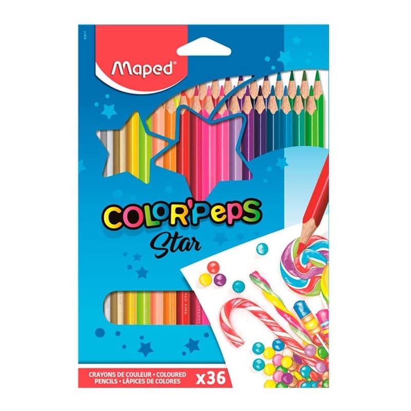 Lápis de cor Color''Peps Star 36 cores 832017ZV Maped