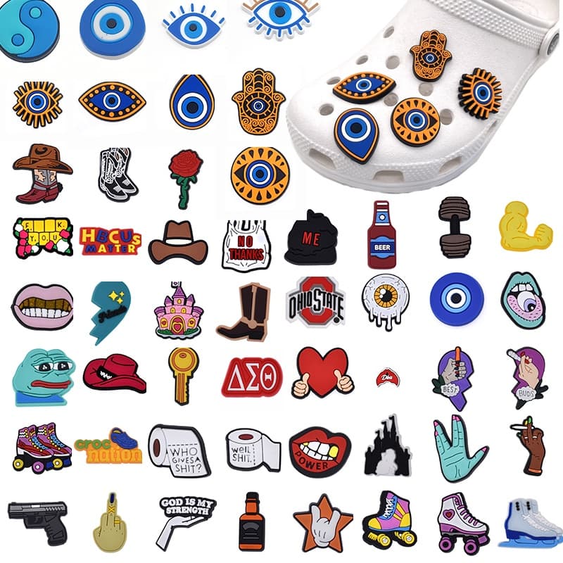 Acessórios para sandálias Pingente Botão Alfinetes Personalidade De Bricolage Sapatos Combinados Charme