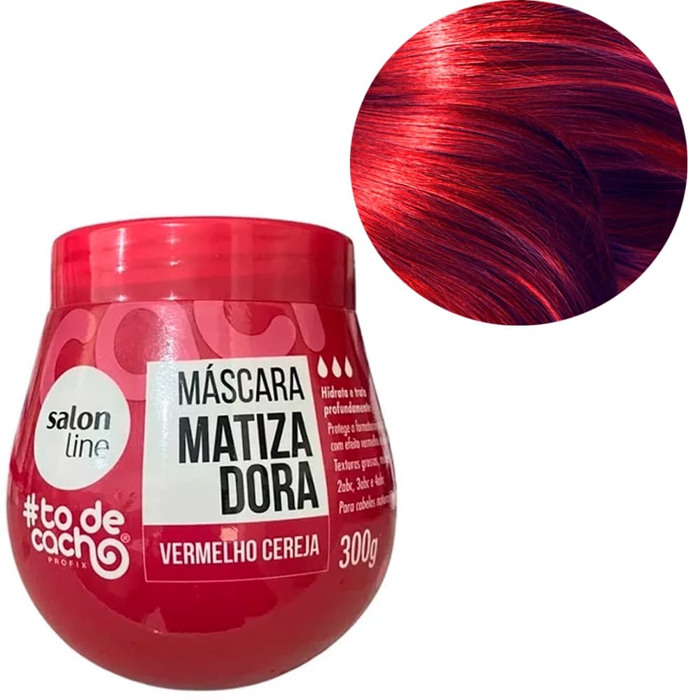 Máscara Matizadora Vermelho Cereja Salon Line 300g