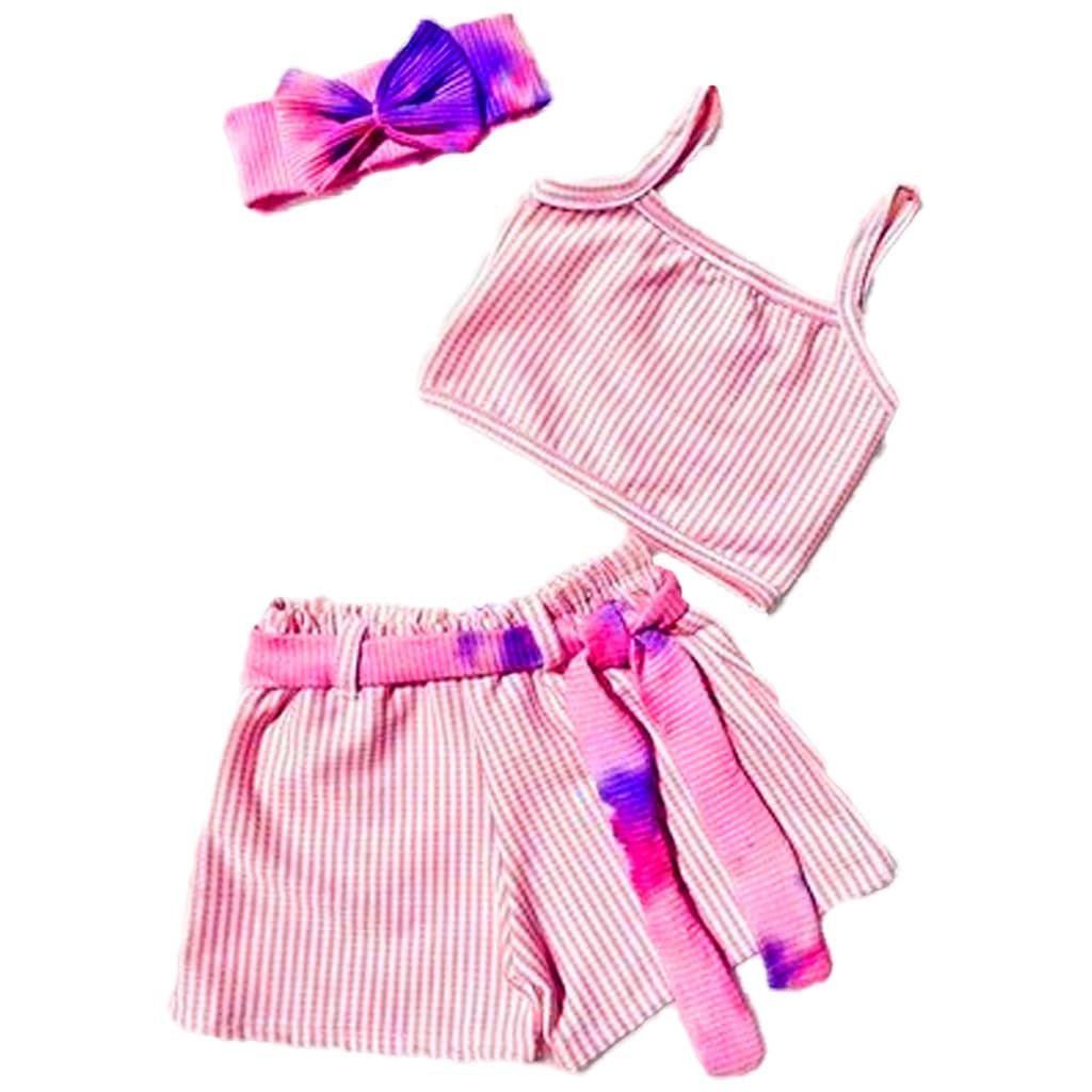 Conjunto Social Infantil Short + Cinto + Blusa