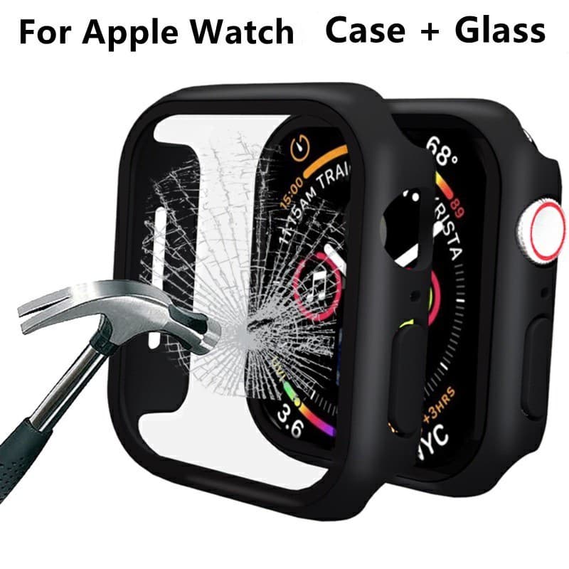 Capa case Bumper C com Vidro 3D Temperado Apple Watch 38/40/42/44mm