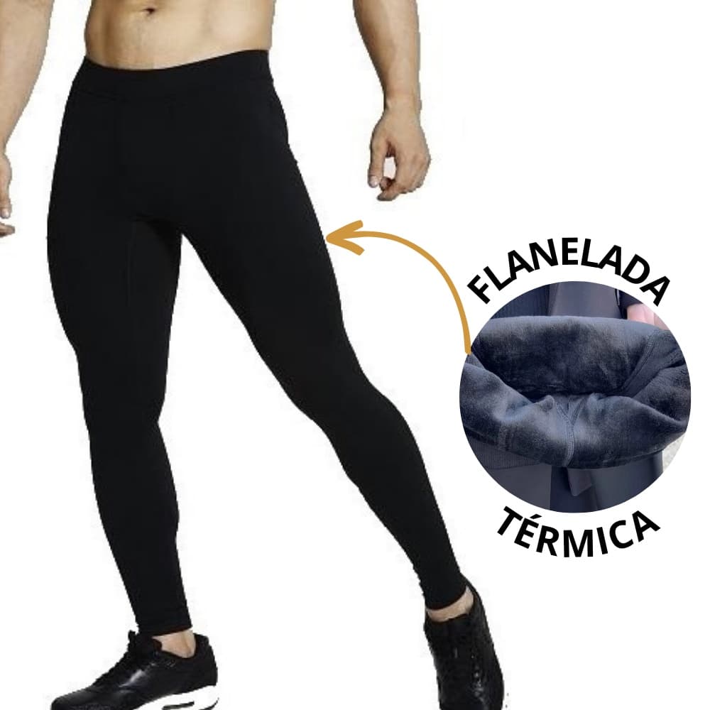 Meia Calça Térmica Masculina Forro Flanelado Peluciada Frio Sem Pé