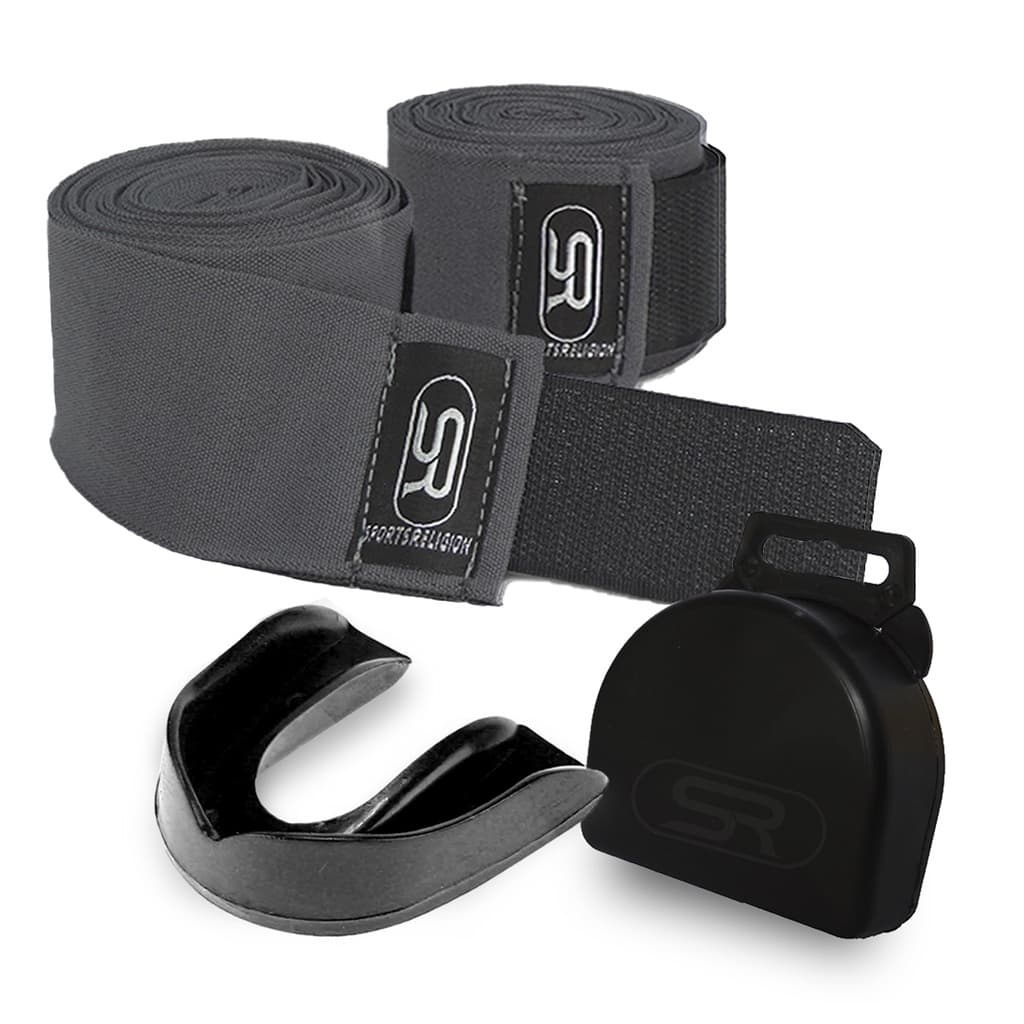 Protetor Bucal Simples C Estojo + Bandagem Elástica 3 Metros