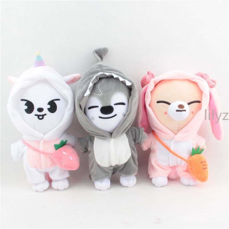 Roupas de pelúcia Stray Kids Skzoo 20cm Idol Boneca Dinossauro Bonecas de Tubarão Acessórios Fãs Presente CROB