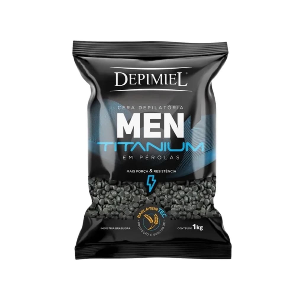 Cera Men Titanium Em Perolas 1kg - Depimiel