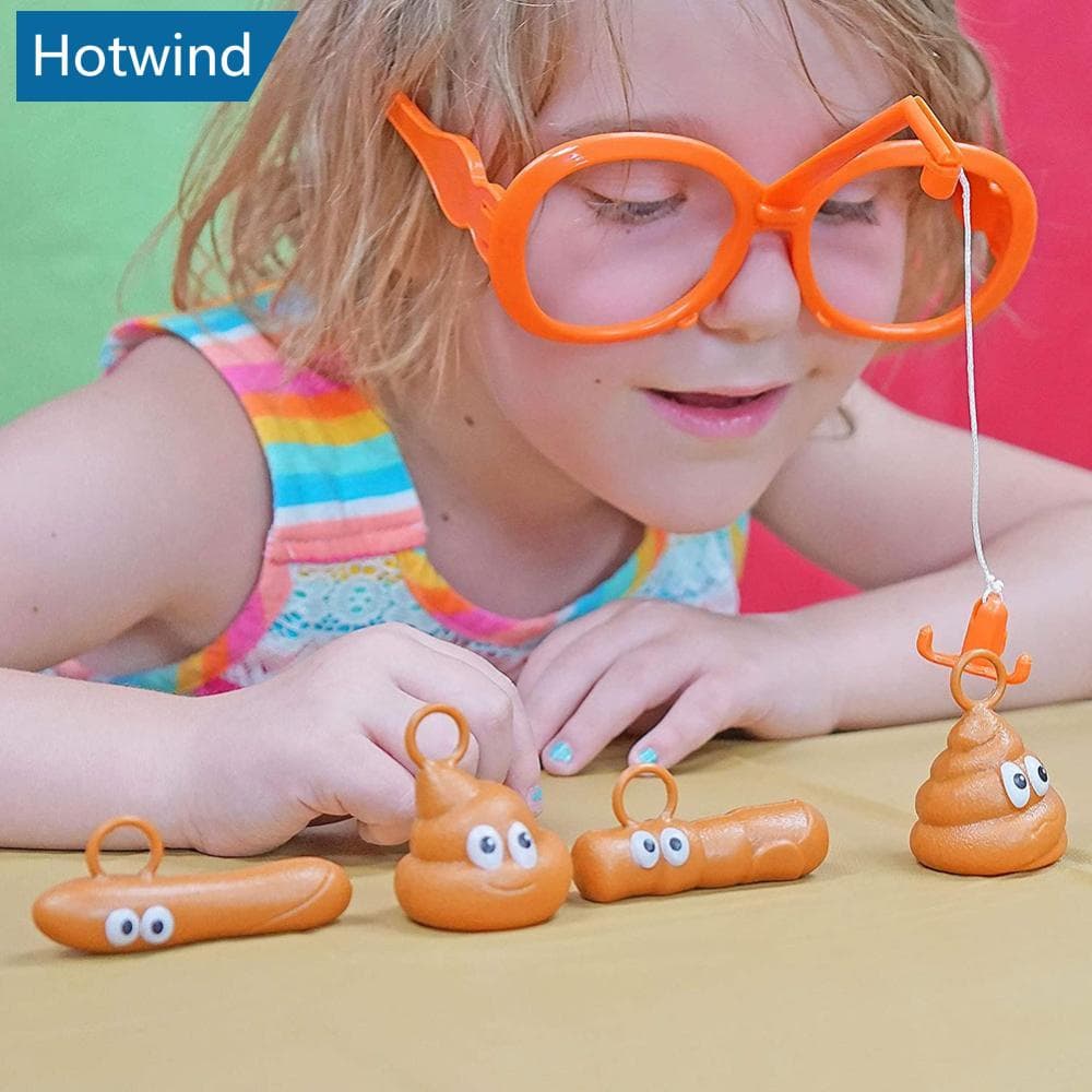 【 HW 】 Funny Jogo De Pesca De Cocô Kids Glasses Hook Poops Adereços De Festa Pendurado Cabeça Escritório Esportivo Interativo Brinquedos D6V6