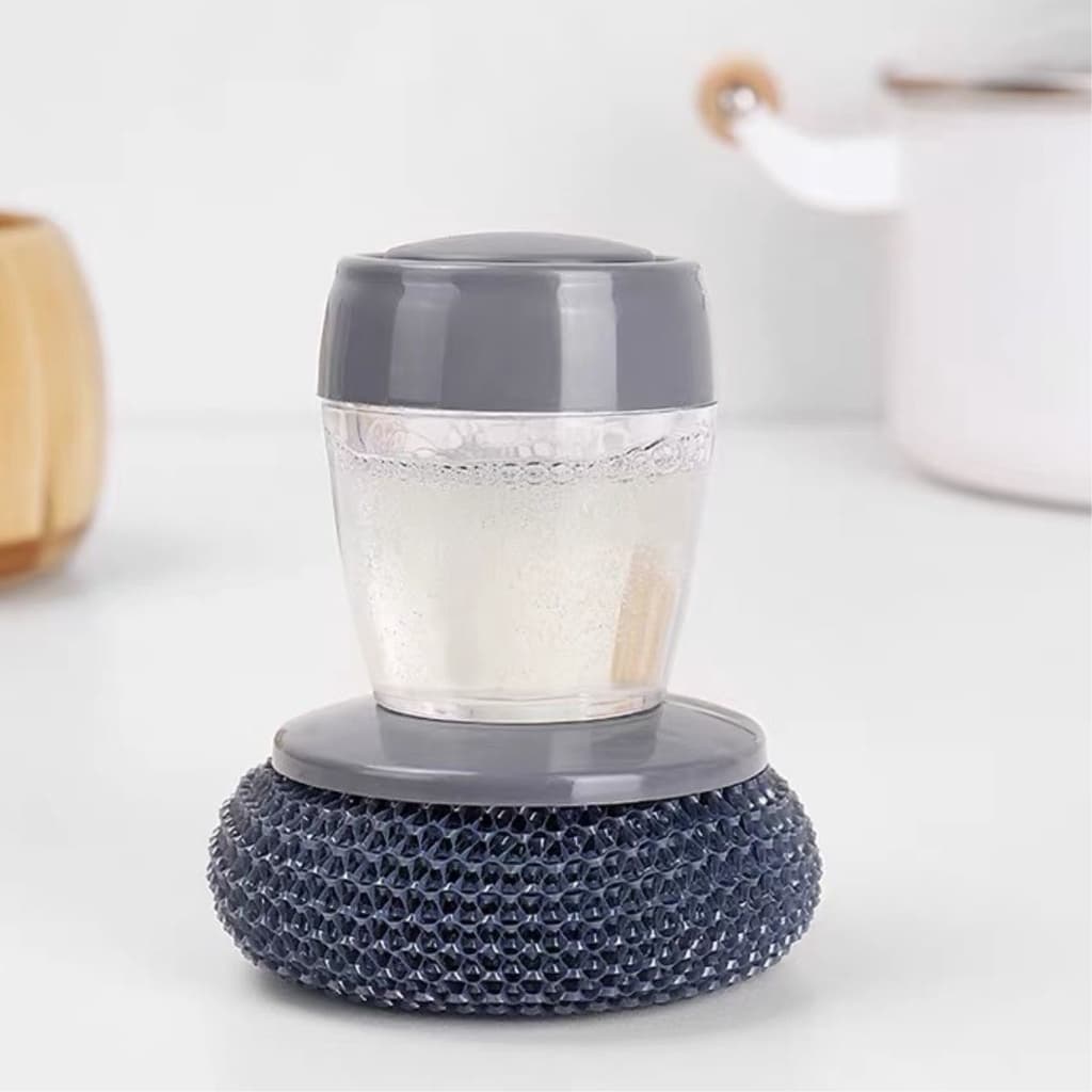 Escova de Louça/Panela De Aço com Dispenser Recipiente para Detergente Fogão Cozinha Limpeza Esponja