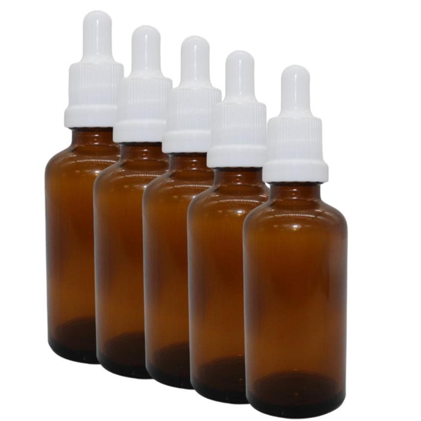 Frascos Conta Gotas 30ml Vidro Âmbar (110 Unidades) E Tampa Com Lacre