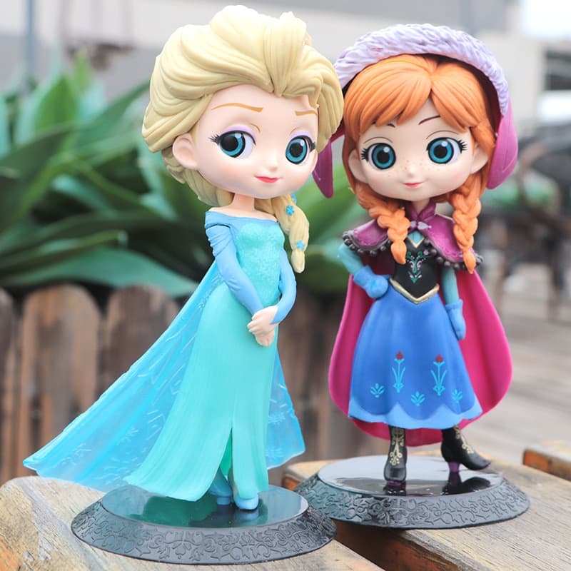 Disney Frozen Elsa Anna Princesa Figuras Em PVC Modelo Doll Action Collection Figurine Toy Para Crianças Gift