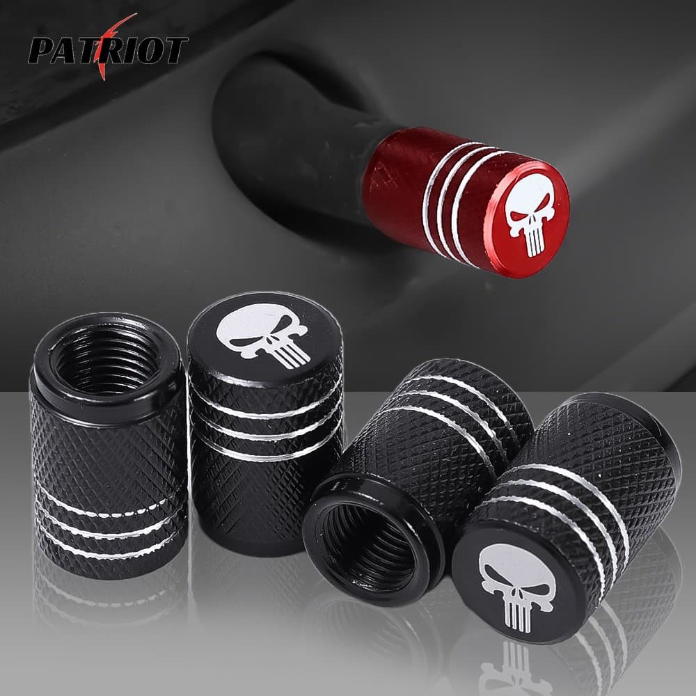 4 Peças/1 Conjunto Universal Valve Core Nozzle Hat/Tampa Do Bocal Da Válvula De Pneus Protetora Decoração Personalidade De Alumínio Para Acessórios De Automóveis E Motocicletas