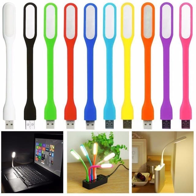 Mini Luminária LED USB Flexível Portátil para Notebook, Leitura, Abajur 1 Unidade