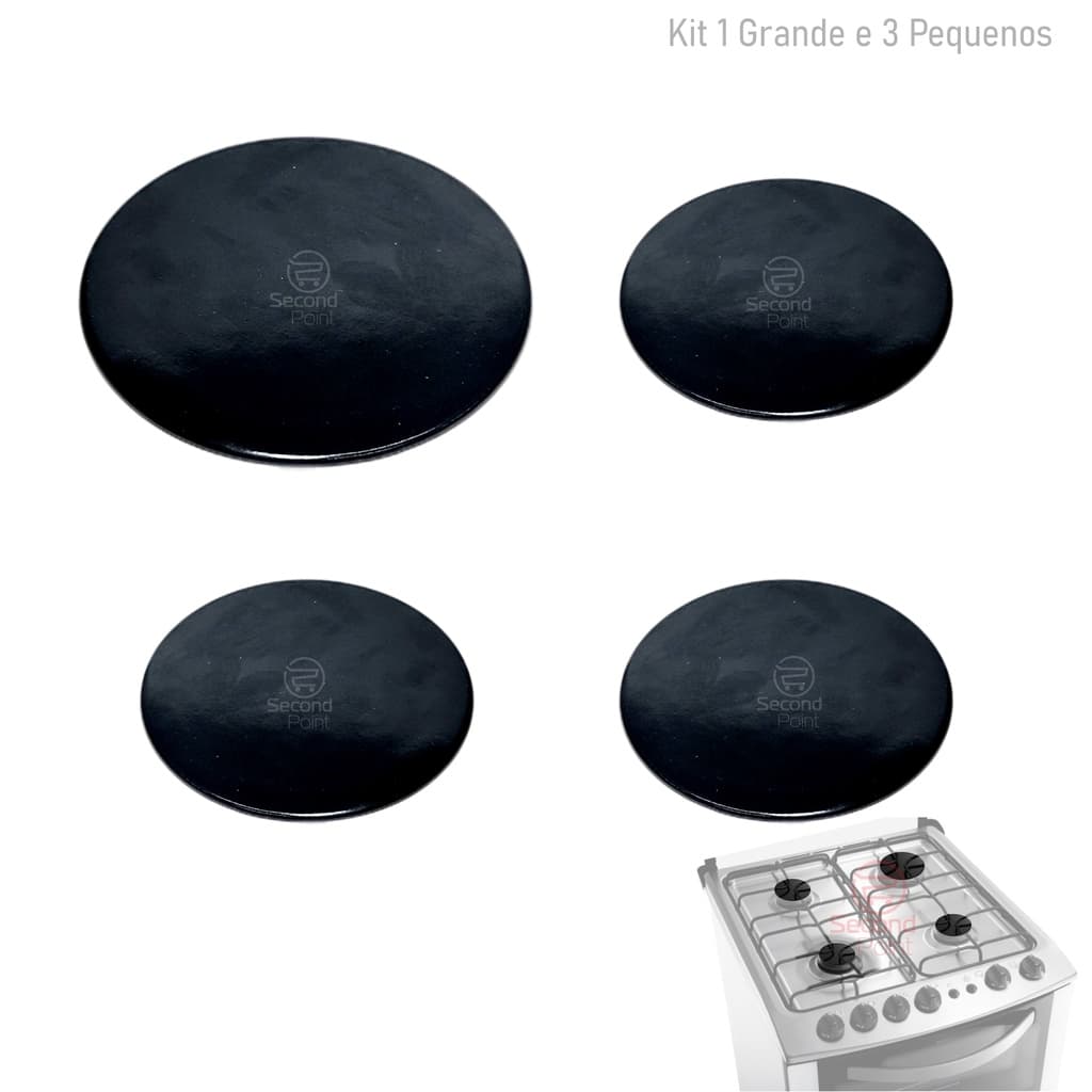 Kit Espalhadores Tampa Fogão Electrolux 1 Grandes 3 Pequenos