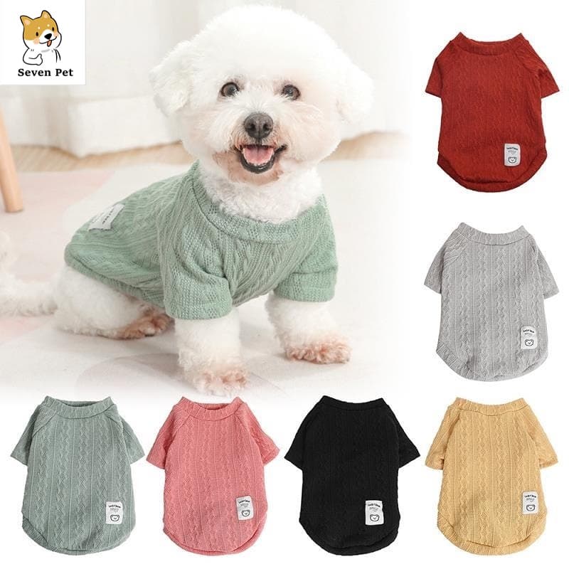 Camisola Fina De Malha Para Cachorro De Outono Roupas Macias Inverno Gato De Estimação