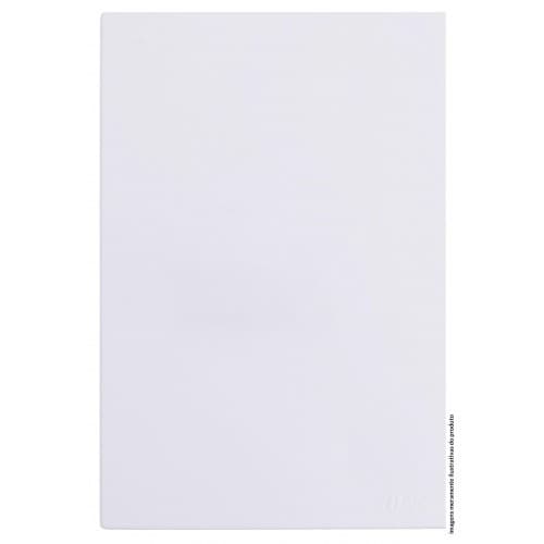 Placa Cega Com Suporte  4x2 - Recta Branco Gloss Recta Blux