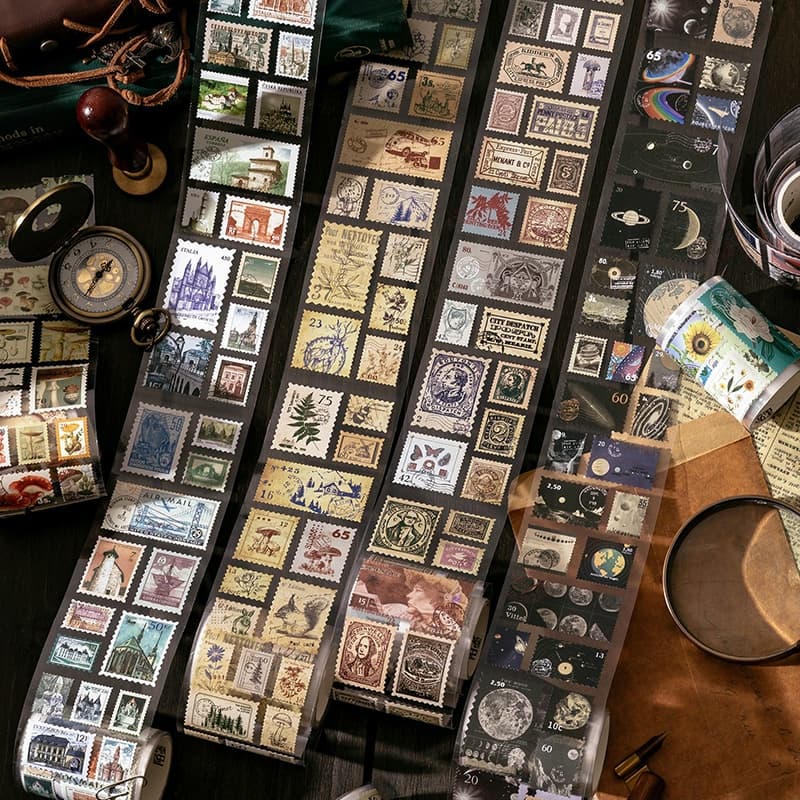 Journamm 55mm * 2m Fita De Papel De Carimbo Vintage Para O Diário De Bricolagem Do Jornal De Lixo Fitas De Mascaramento De Papelaria Decoração De