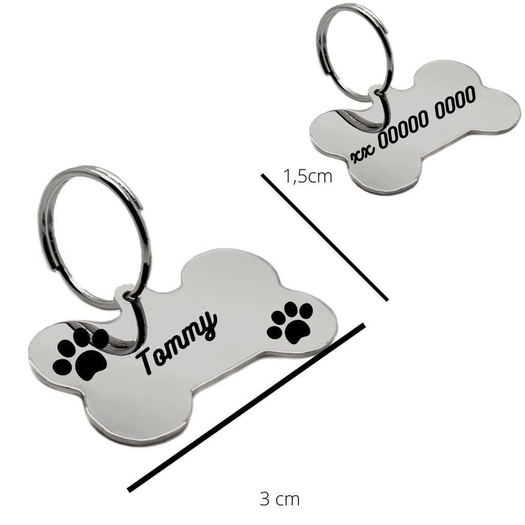 plaquinha para identificação ou chaveiro pet gravado a laser para gato cachorro .