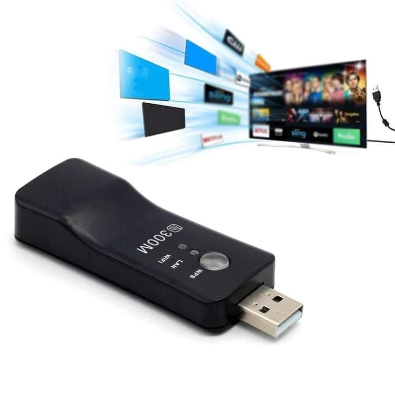 Universal Sem Fio USB 300Mbps Smart TV Wifi Repetidor Adaptador Varas RJ45 De Rede Ethernet Para Samsung Sony