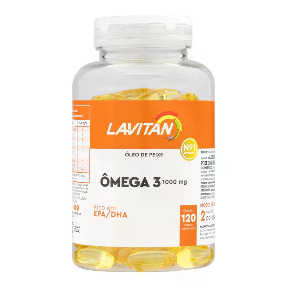 Suplemento Lavitan Ômega 3 1000mg 120 Cápsulas Moles