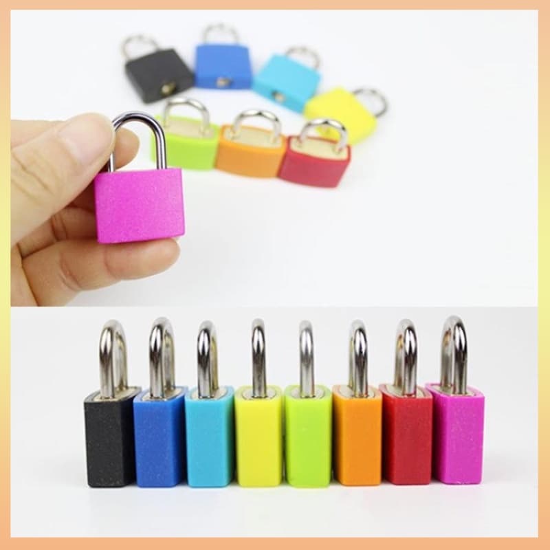 Mini Cadeado De Aço Forte Viagem Mala Diário Segurança Anti-Roubo Cadeados Com 2 Chaves