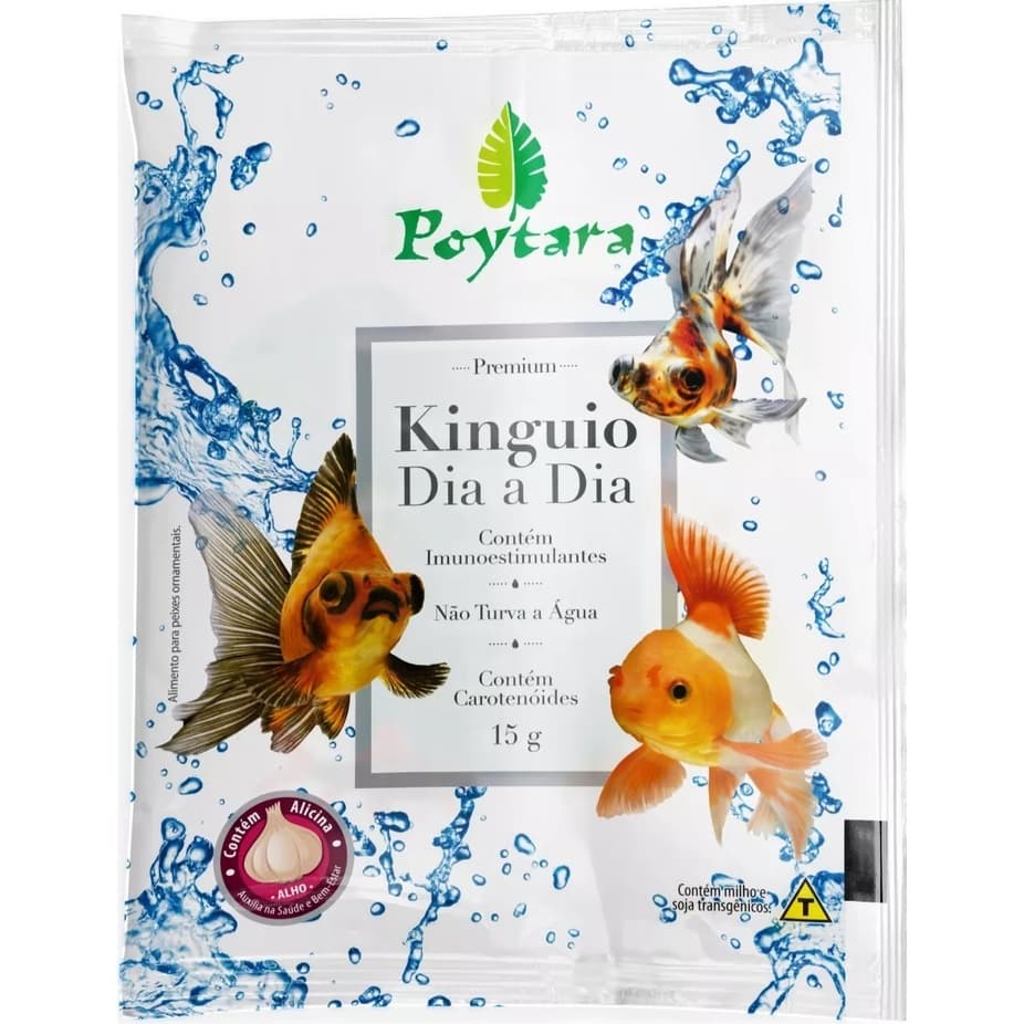 Ração Poytara Kinguio Dia A Dia 15g - Sache para Peixes