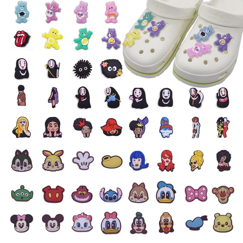 Encantos De Sapato Para Decoração De Tamanco Pinos De Botão Pendente Famoso Anime Combinado Sapatos Charme