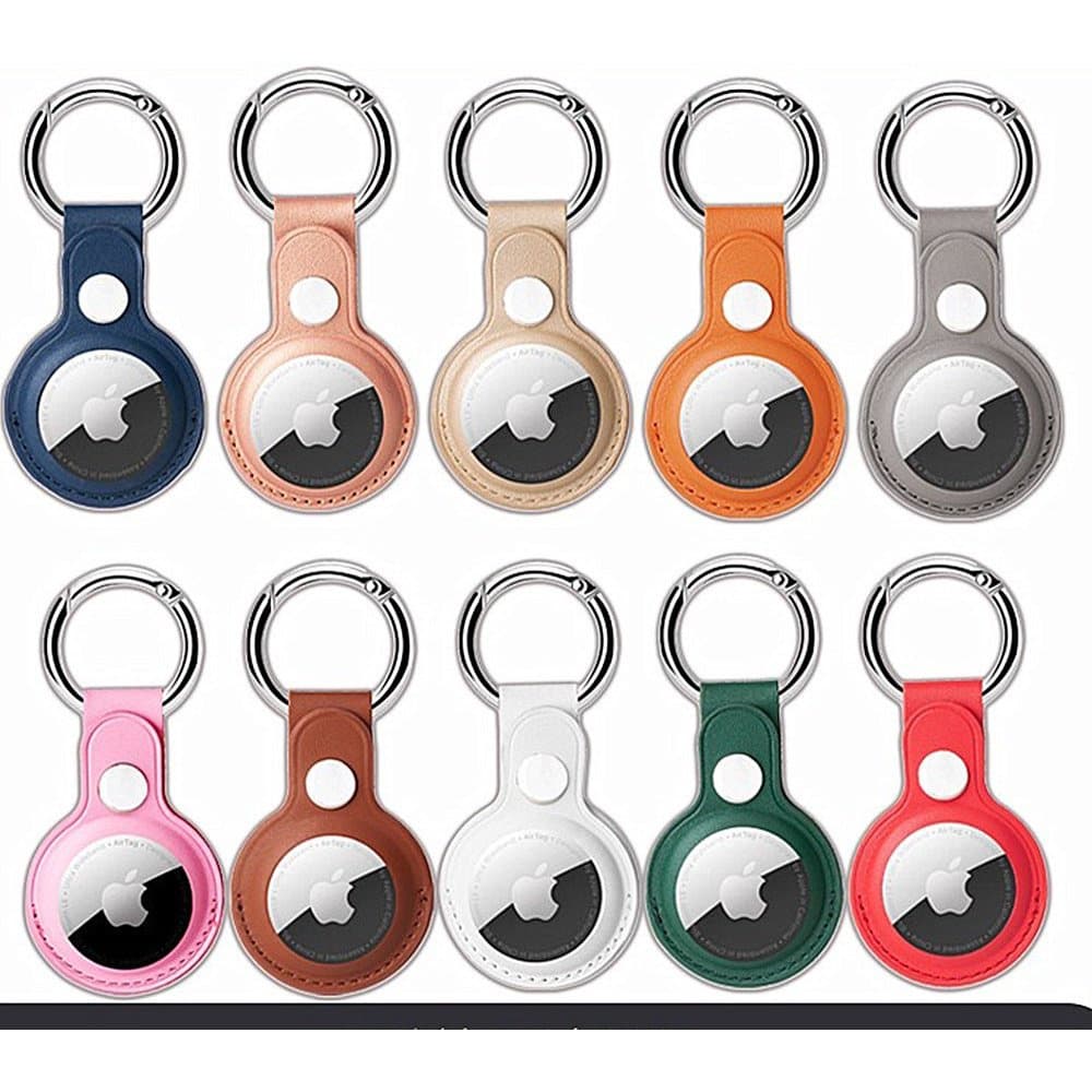 Suporte para Airtag, Chaveiro Air Tag Case, Capa de Couro, Acompanha Argola de Metal Chaveiro Bagagem,Bolsa Infantil