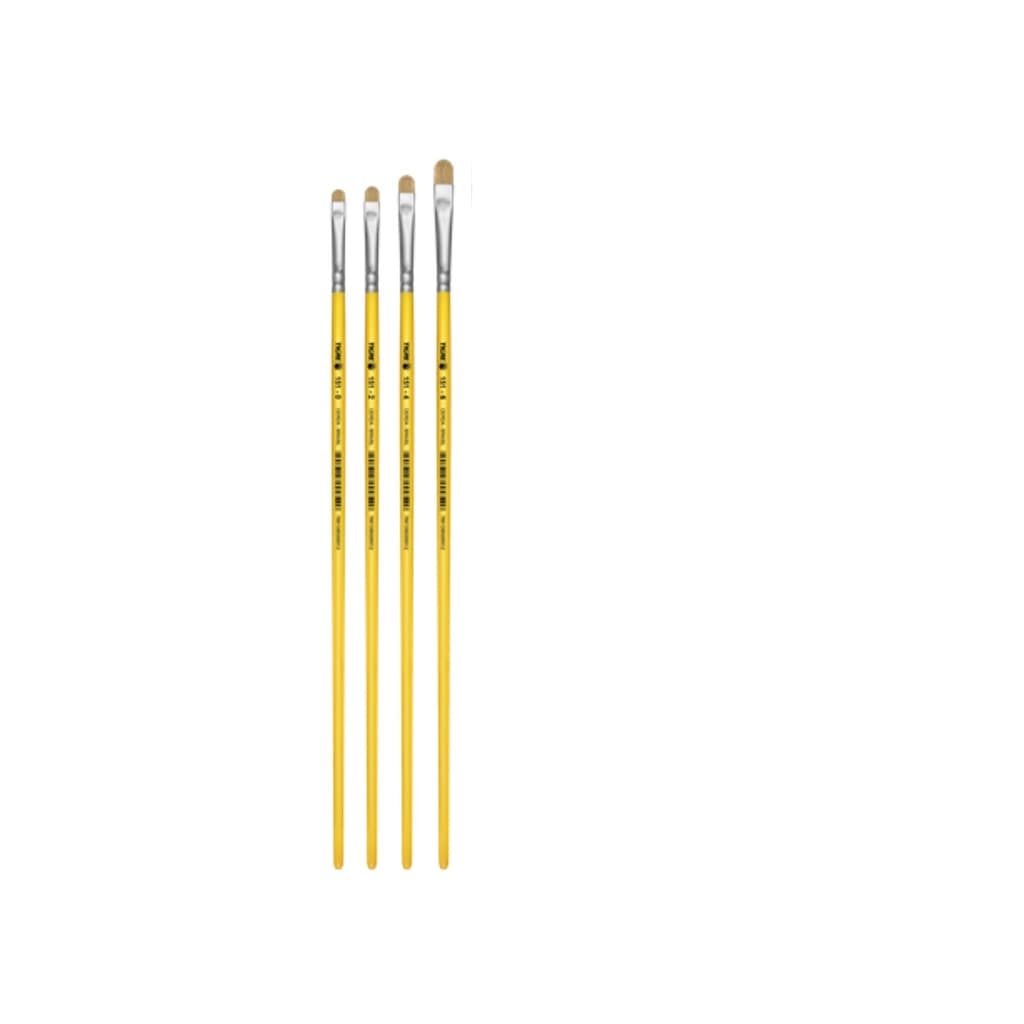 Kit 4 Pinceis Tigre 151 Lingua de Gato Lixado Para Pintura de Tecido