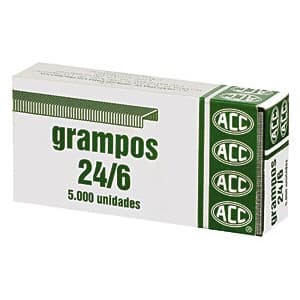 Grampo galvanizado 24/6 com 5000 unidades ACC