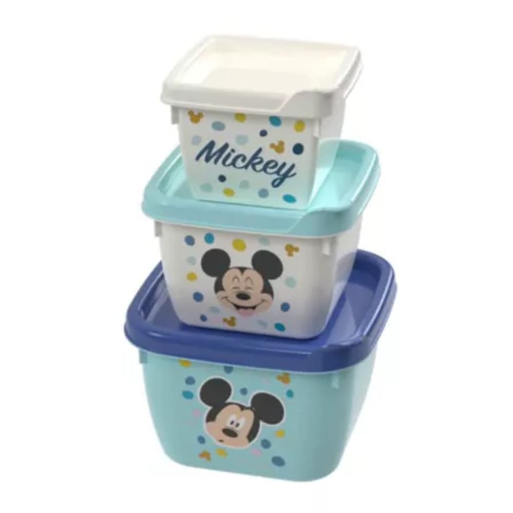Kit 3 Potes Mickey Baby Infantil Plasútil