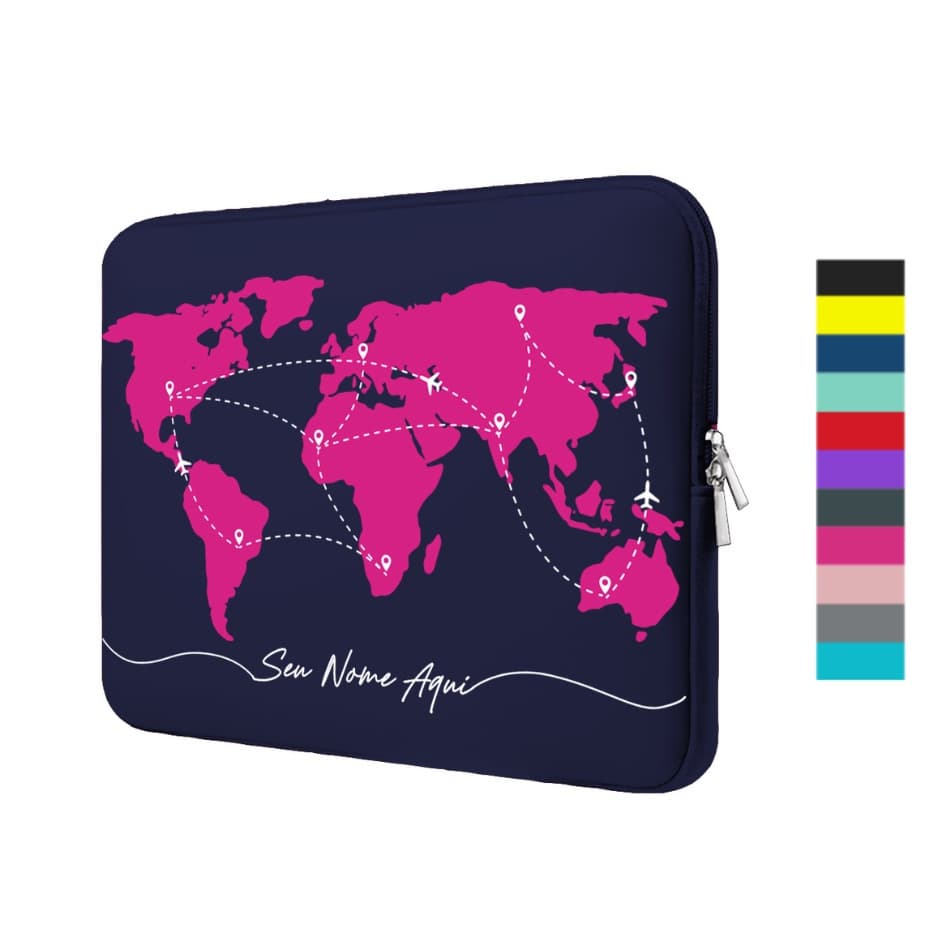 Case Capa Maleta Pasta Personalizada Para Notebook e Macbook 11 12 13 14 15 10.1 17 Polegadas