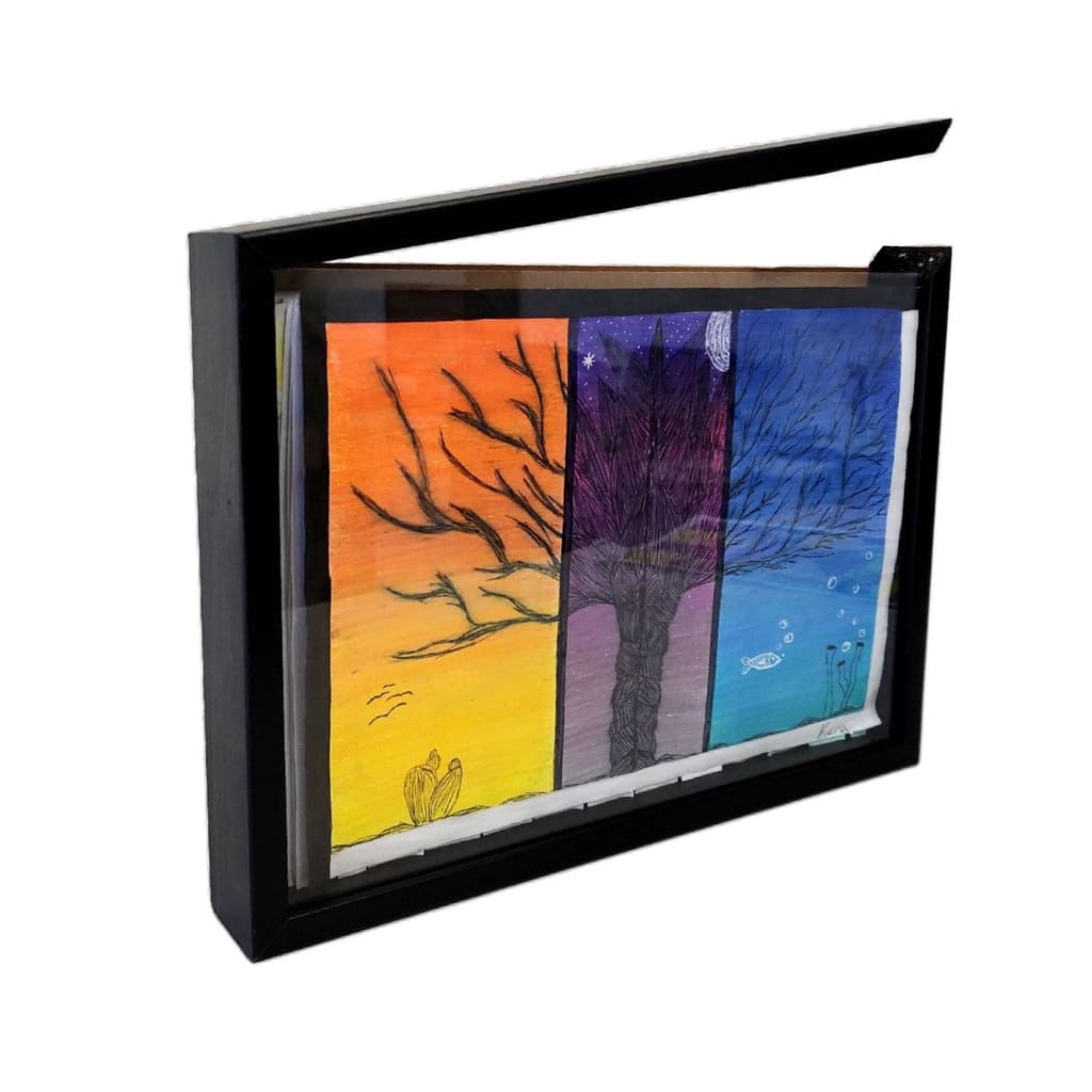 Moldura Expositora Caixa Alta para Folhas de Desenhos A4 - 1,5x4,5 - Horizontal