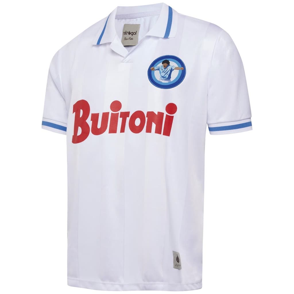 Camisa Napoli Retrô 1986 Maradona Branca Masculina Oficial
