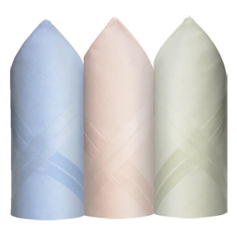 Caixa de Lenço Masculino Algodão 39 X 39 cm - 344P Tons Claros