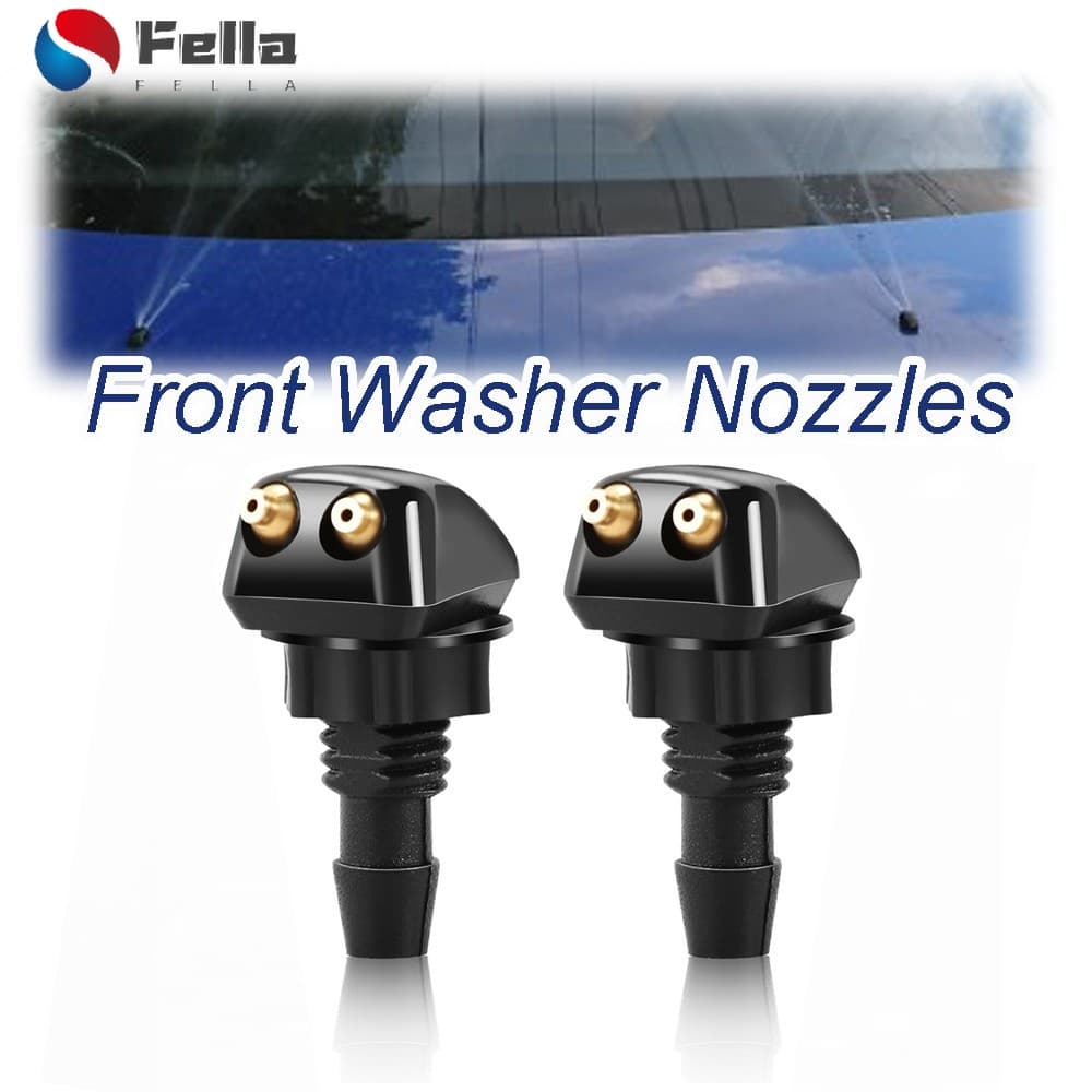 2Pcs Bocal Universal Do Limpador De Pára-Brisas Frontal/Pulverizador De Água De Saída Acessórios Para Carros/Portátil Automático/De Substituição