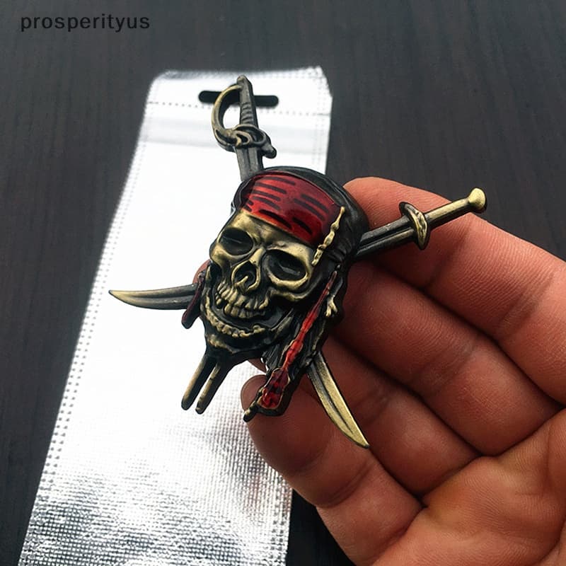 [prosperityus] Estilo De Carro 3D Metal Pirata Emblema Adesivos Decalques Auto Motocicleta Capa Arranhões Acessórios De 