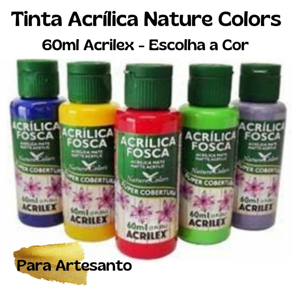 Tinta Acrílica Fosca Nature Colors 60ml Acrilex Artesanato
