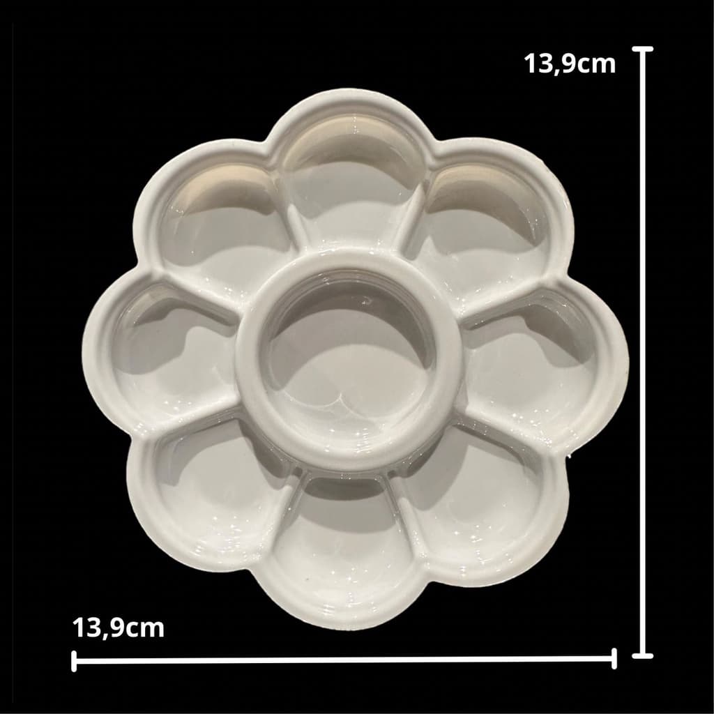 Bandeja Godê 561 Flor c/8 cavidades Pintura Artística Condor