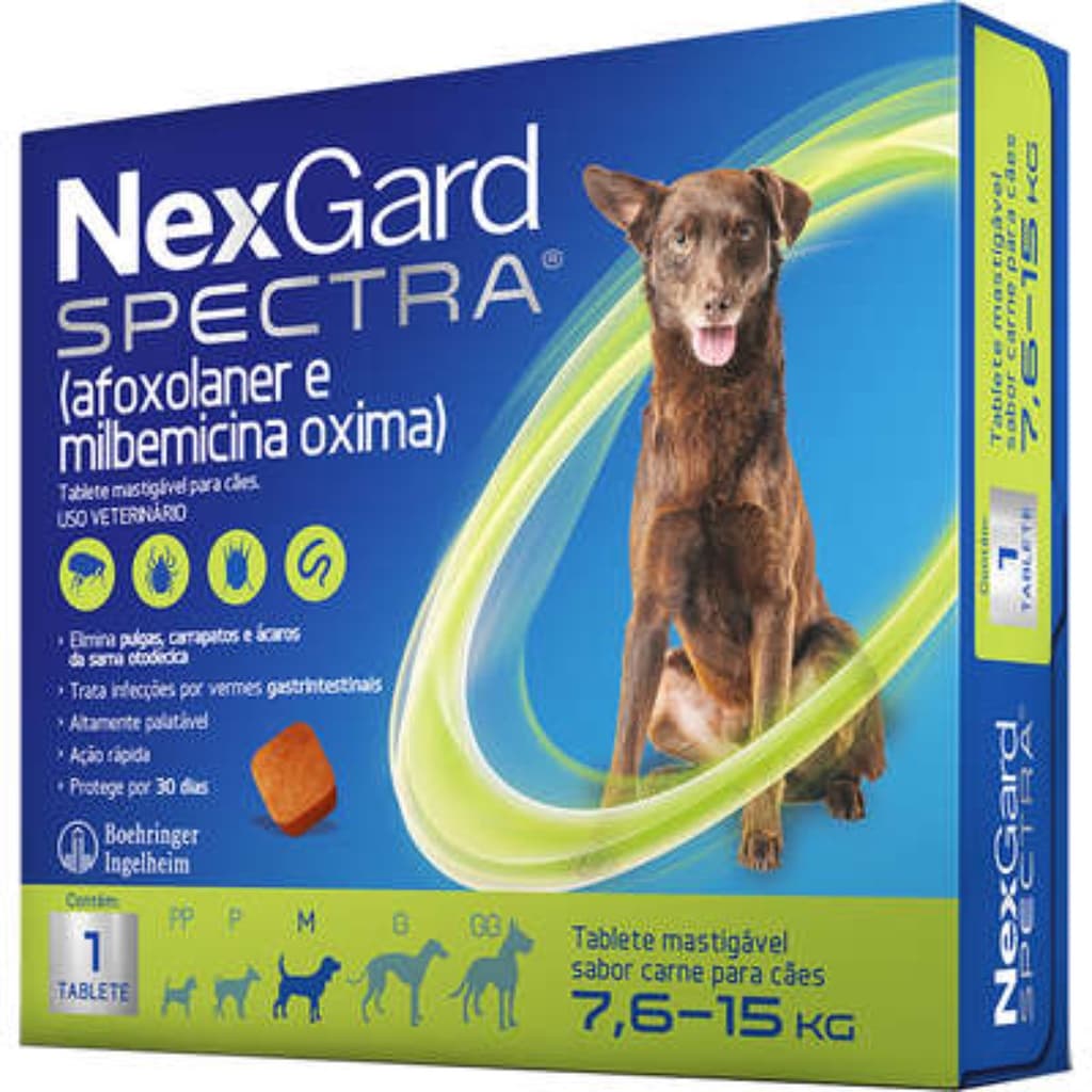 Nexgard Spectra Cães De 7,6 A 15kg Caixa Lacrada Original