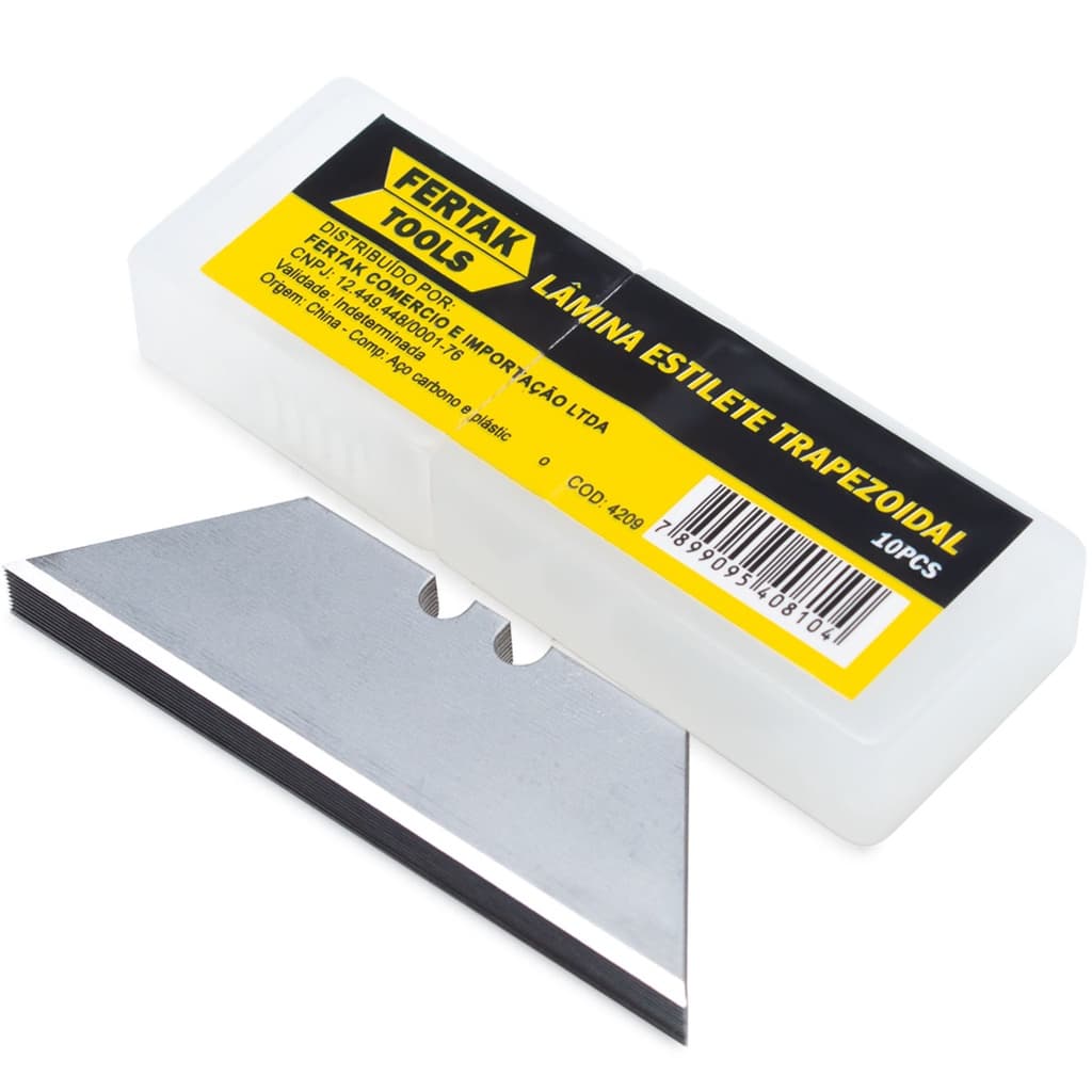Kit Com 30 Lâminas Estilete Trapezoidal Refil Profissional