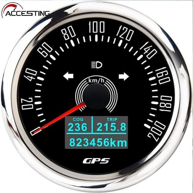 200 km/h 3 Em 1 Medidor Multifuncional GPS Velocímetro Com COG TRIP Quilometragem Total E 7 Cores Retroiluminadas