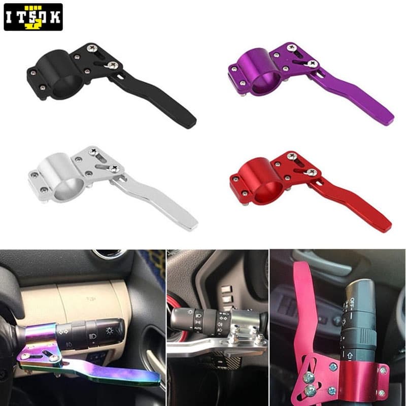 JDM Carro Modificado Universal De Alumínio Volante Ajuste Extensão Da Haste De Giro Neo Cromado Alavanca  Para Cima Kit