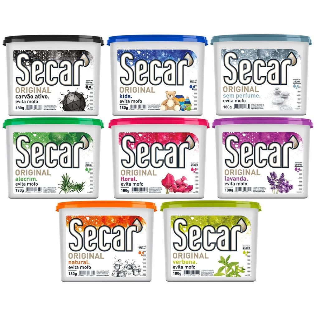 Anti mofo desumidificador Secar Original 180g Guarda Roupa Closets Armários