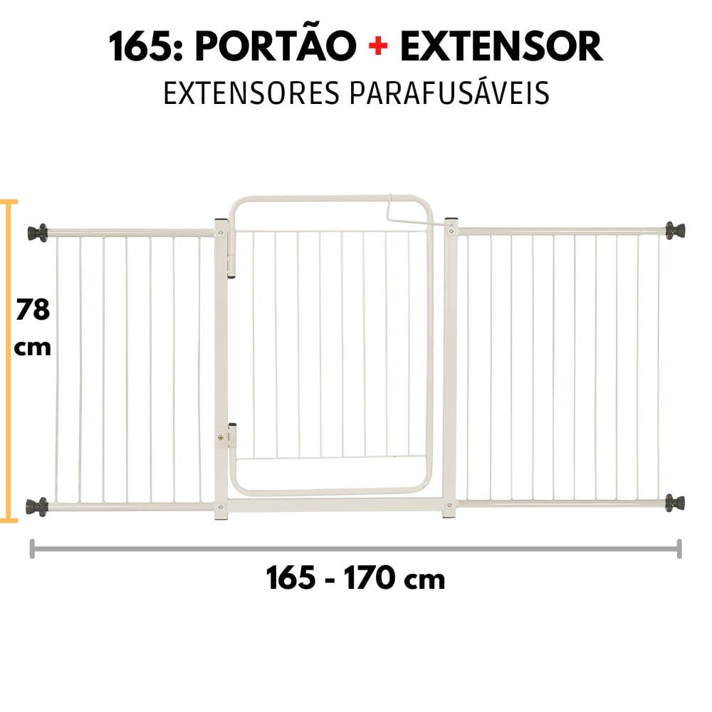 Portãozinho Pet Grade De Metalon Bebê Cachorro 165 A 170 Cm