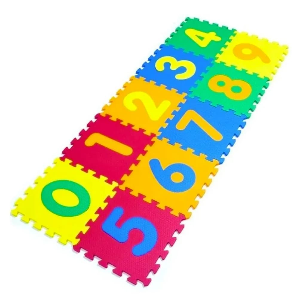 Tapete Eva Infantil Tatame Emborrachado Números Colorido