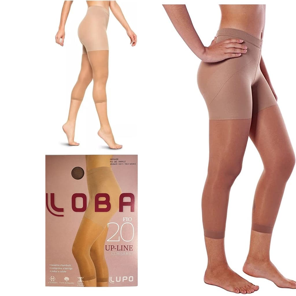 Corsário Loba 5865-001 Levanta O Bumbum Fio 20 Loba Meia Legging Up-line Nota Fiscal Original