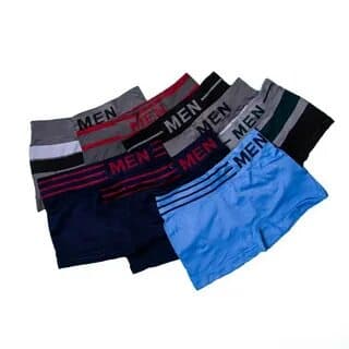 Kit 10 Cuecas Box Boxer Masculina Microfibra Adulto e Juvenil - Lojas Amo