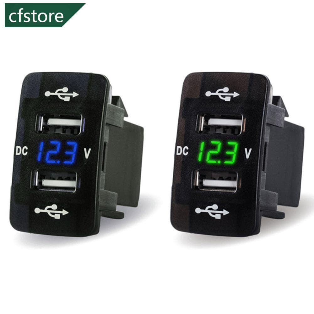 4.2A Carregador De Telefone Rápido Toma De Porta Dupla  LED Voltímetro Carro USB Soquete Embutido 12V 24V Para Honda CRV