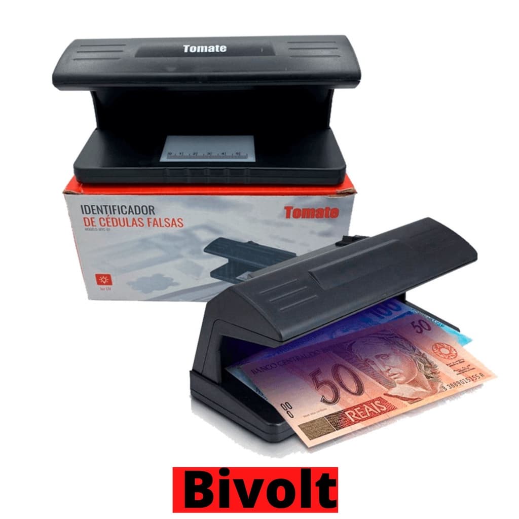 Identificador Detector de dinheiro Documentos Falso notas Cédulas falsas Teste Luz Negra Uv