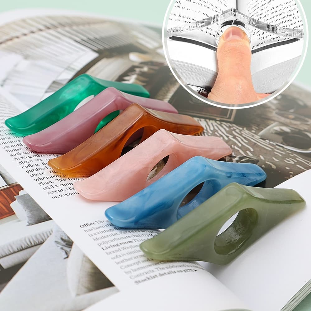 Suporte Conveniente Para Livro De Polegar/De Página De Resina Criativa/Marcador De Anel De Dedo Leve/Abridor De Livros A