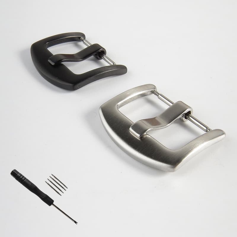 Fivela De Relógio De Aço Inoxidável Escovado 16mm 18mm 20mm 22mm 24mm Prata Ouro Preto Couro Acessórios De Bracelete